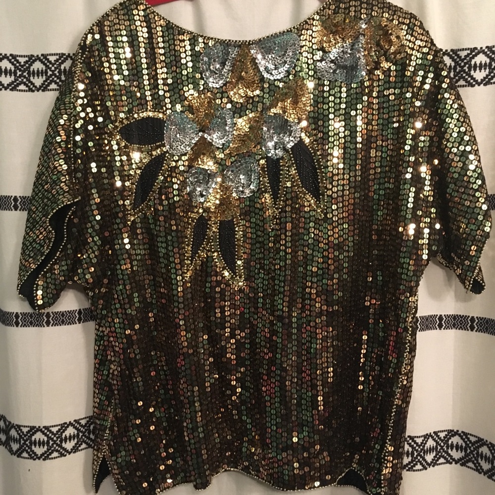 Vintage sequin top
